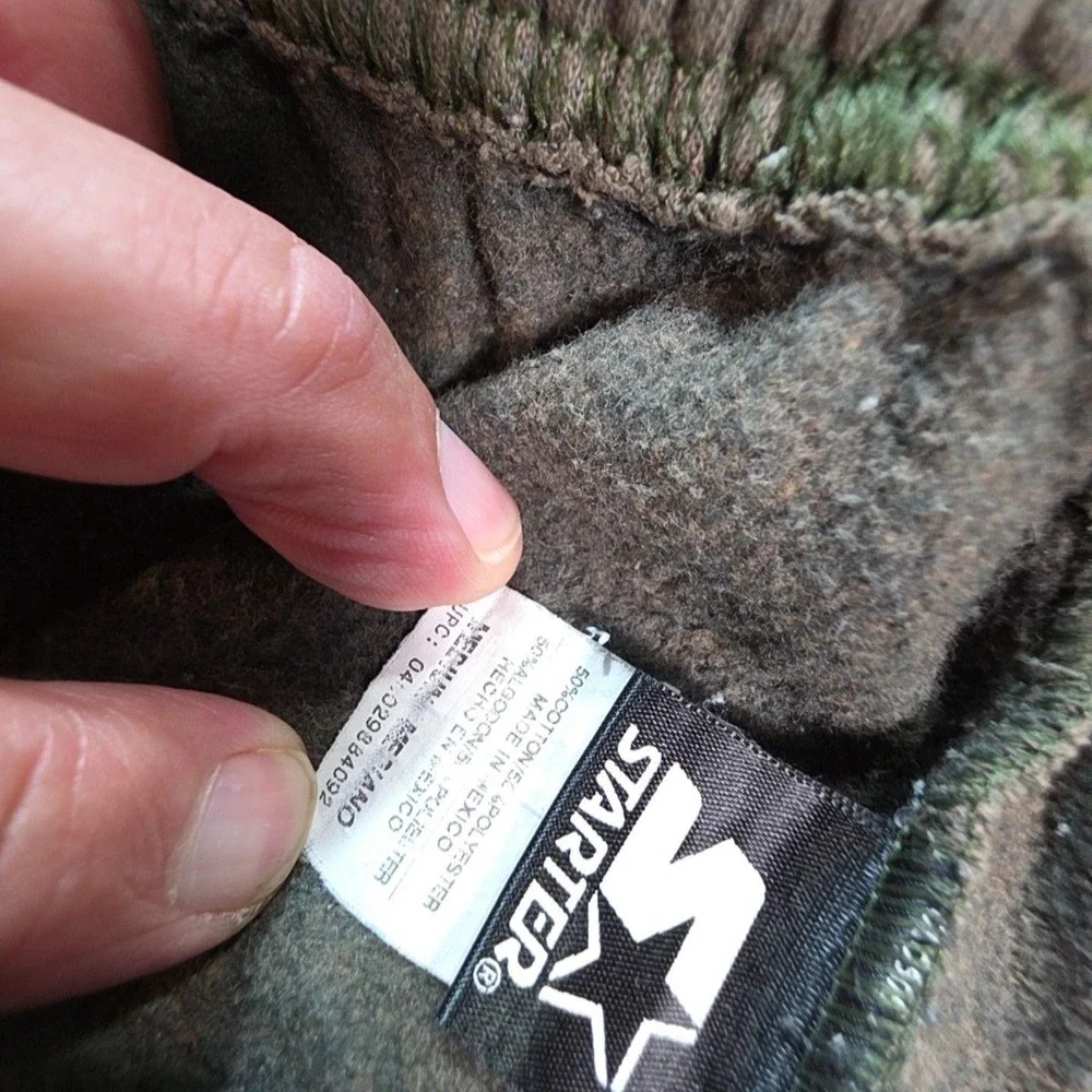 Starter Sweatpants Mens Medium Green Fleece Elastic Waist Jogger Lounge Pants